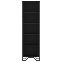 Libreria Nera 50x31x169 cm in Legno Multistrato 848614