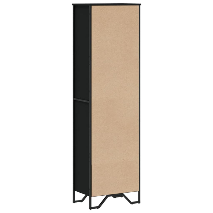 Libreria Nera 50x31x169 cm in Legno Multistrato 848614