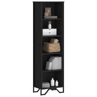 Libreria Nera 50x31x169 cm in Legno Multistrato 848614