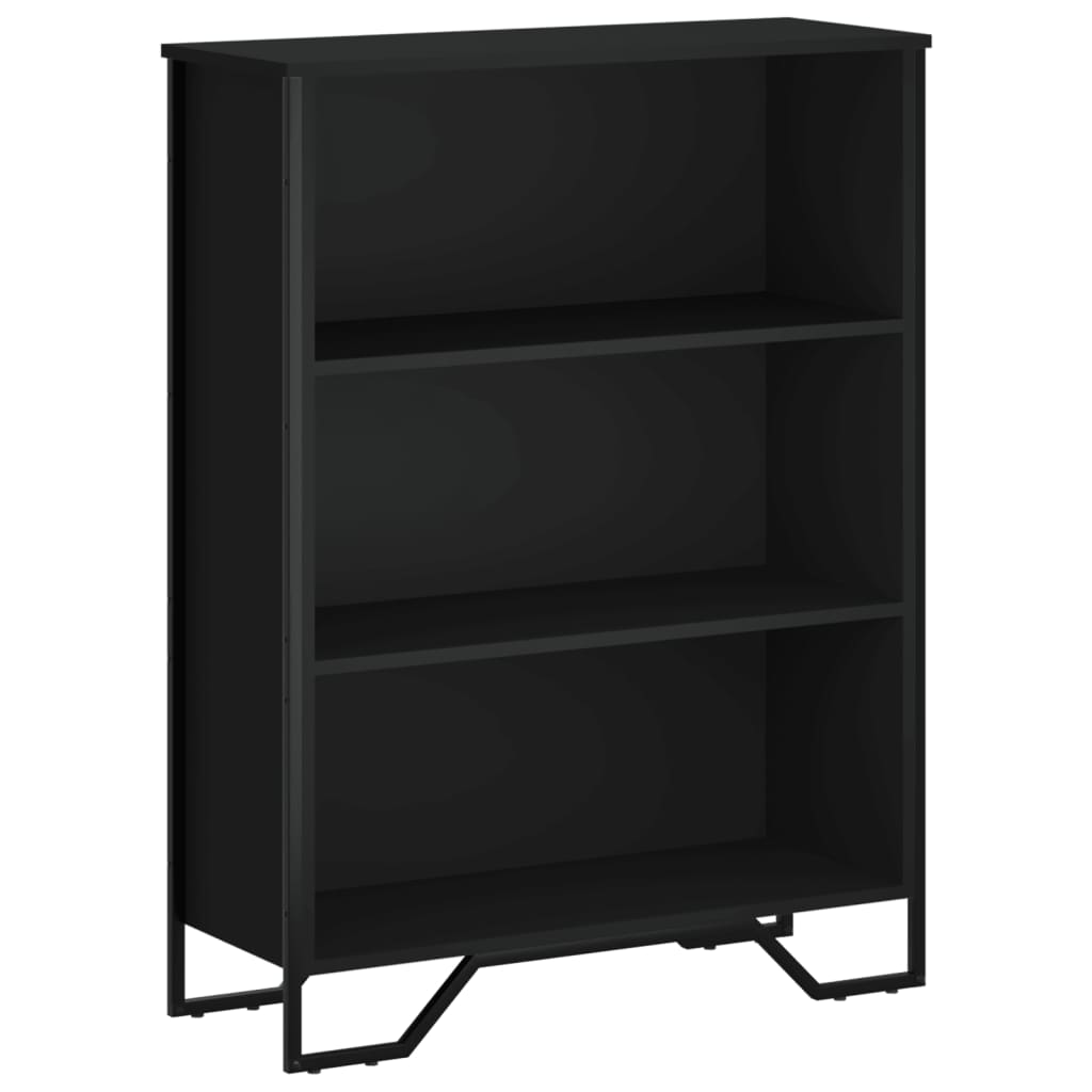 Libreria Nera 80x31x106 cm in Legno Multistrato 848624