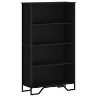 Libreria Nera 80x31x137,5 cm in Legno Multistrato 848629