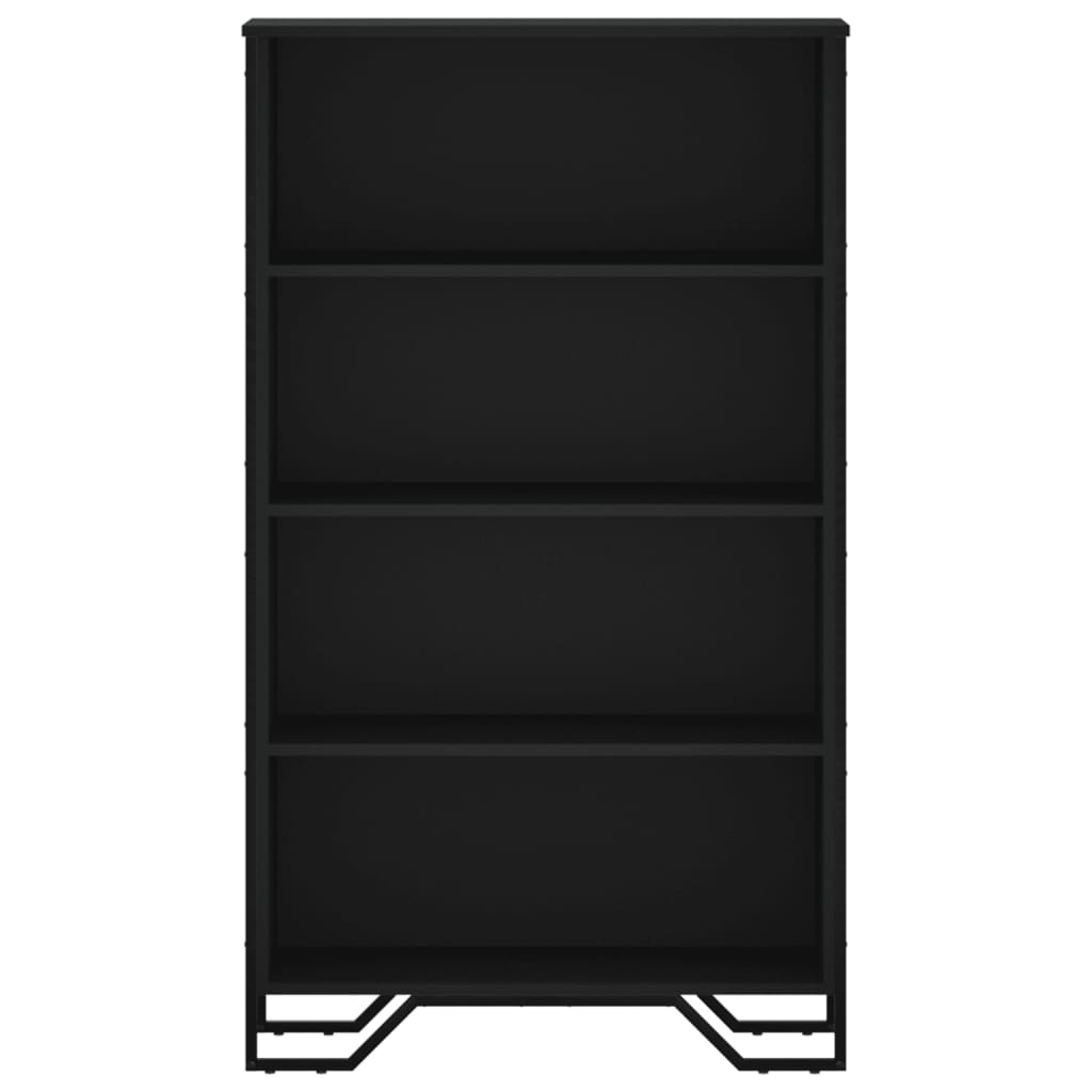 Libreria Nera 80x31x137,5 cm in Legno Multistrato 848629