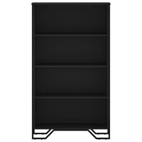 Libreria Nera 80x31x137,5 cm in Legno Multistrato 848629