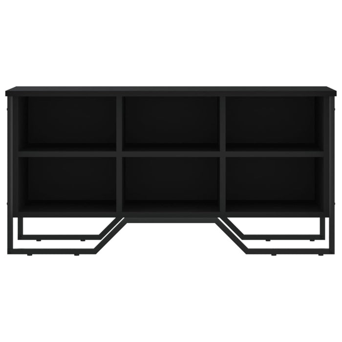 Scarpiera Nera 90x38x45,5 cm in Truciolato 848639