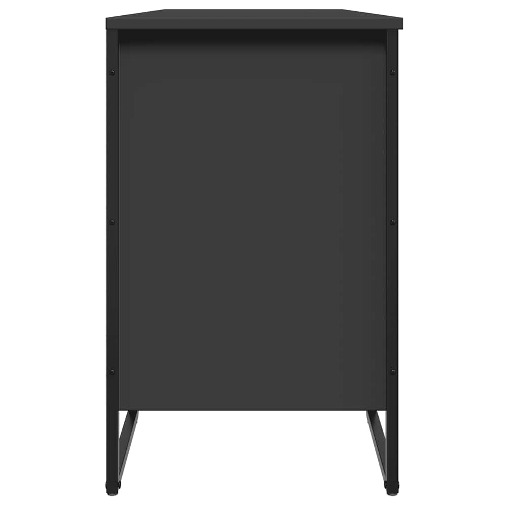Scarpiera Nera 90x38x61,5 cm in Truciolato 848644