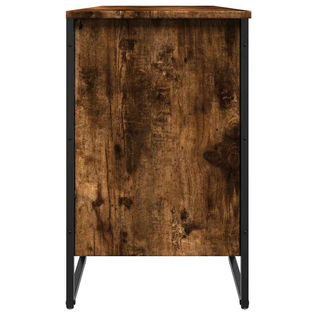 vidaXL Scarpiera Rovere Fumo 90x38x61,5 cm in Truciolato