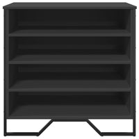 Scarpiera Nera 80x38x78 cm in Truciolato 848649