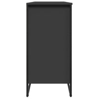 Scarpiera Nera 80x38x78 cm in Truciolato 848649