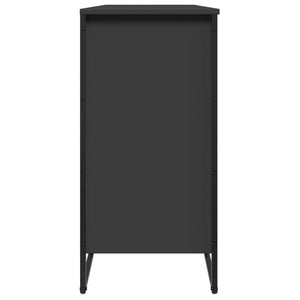 Scarpiera Nera 80x38x78 cm in Truciolato 848649