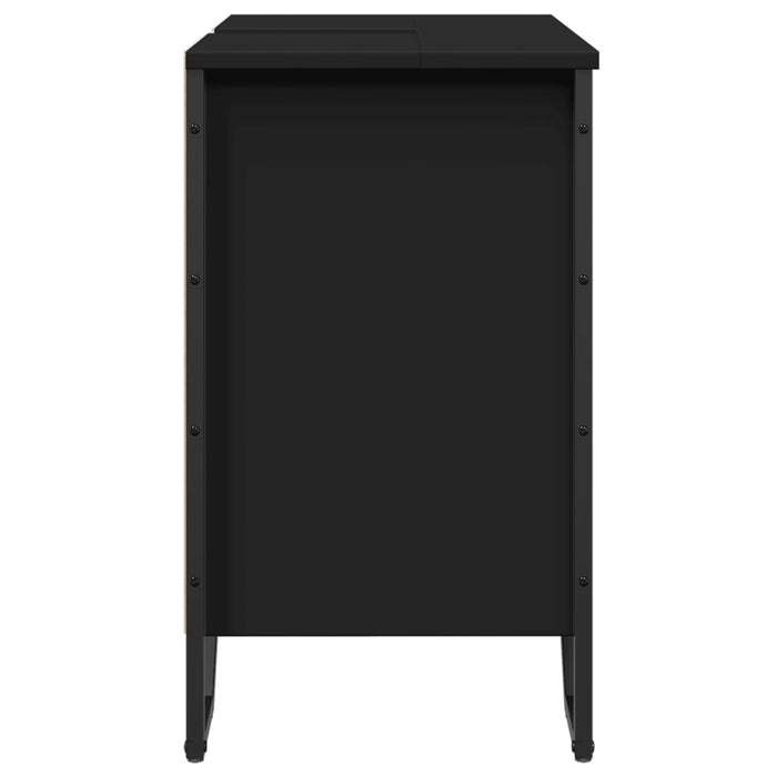 Mobile Lavabo Bagno Nero 60x35x60 cm in Truciolato 848654