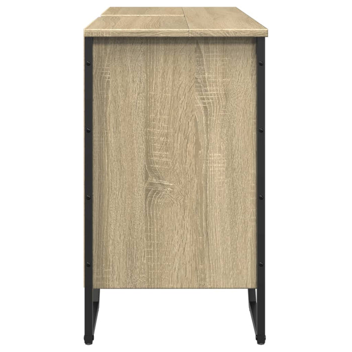 Mobile Lavabo Bagno-Armadietto da bagno Rovere Sonoma 91x35x60 cm in Truciolato 986546