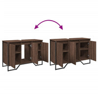 Mobile Lavabo Bagno Rovere Marrone 91x35x60cm in Truciolato