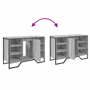 vidaXL Mobile Lavabo Bagno Grigio Sonoma 91x35x60 cm in Truciolato