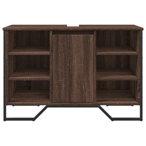Mobile Lavabo Bagno Rovere Marrone 91x35x60cm in Truciolato 848668
