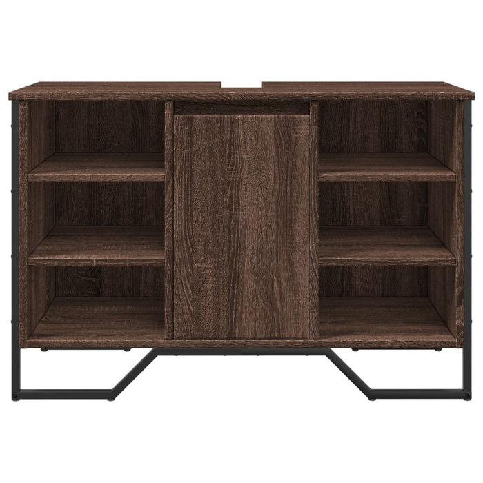 Mobile Lavabo Bagno Rovere Marrone 91x35x60cm in Truciolato 848668