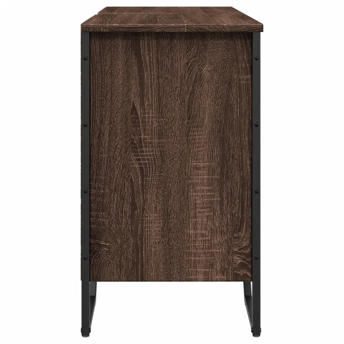 Mobile Lavabo Bagno Rovere Marrone 91x35x60cm in Truciolato 848668