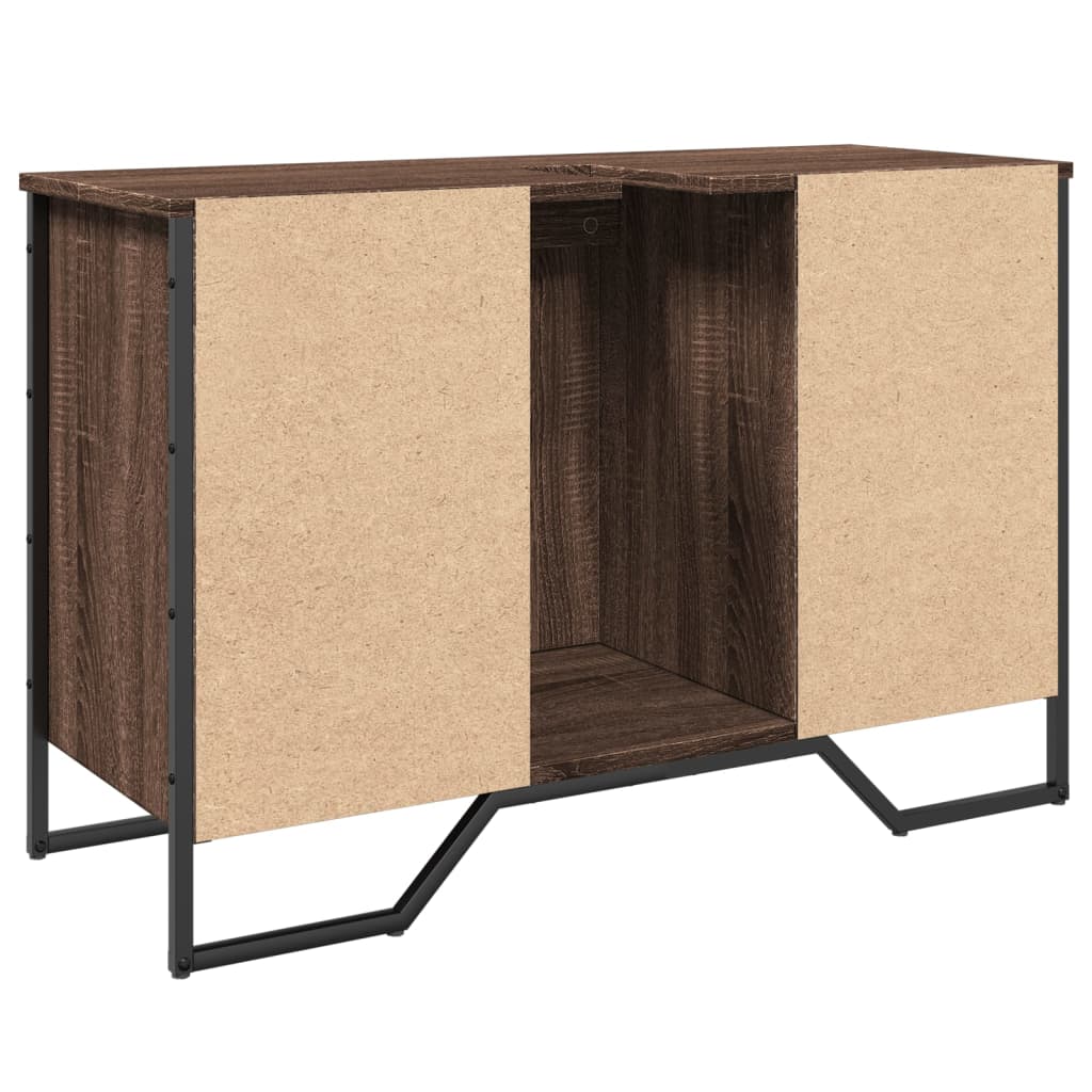 Mobile Lavabo Bagno-Armadietto da bagno Rovere Marrone 91x35x60cm in Truciolato 891034