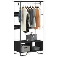 Armadio Nero 90x50x180 cm in Truciolato