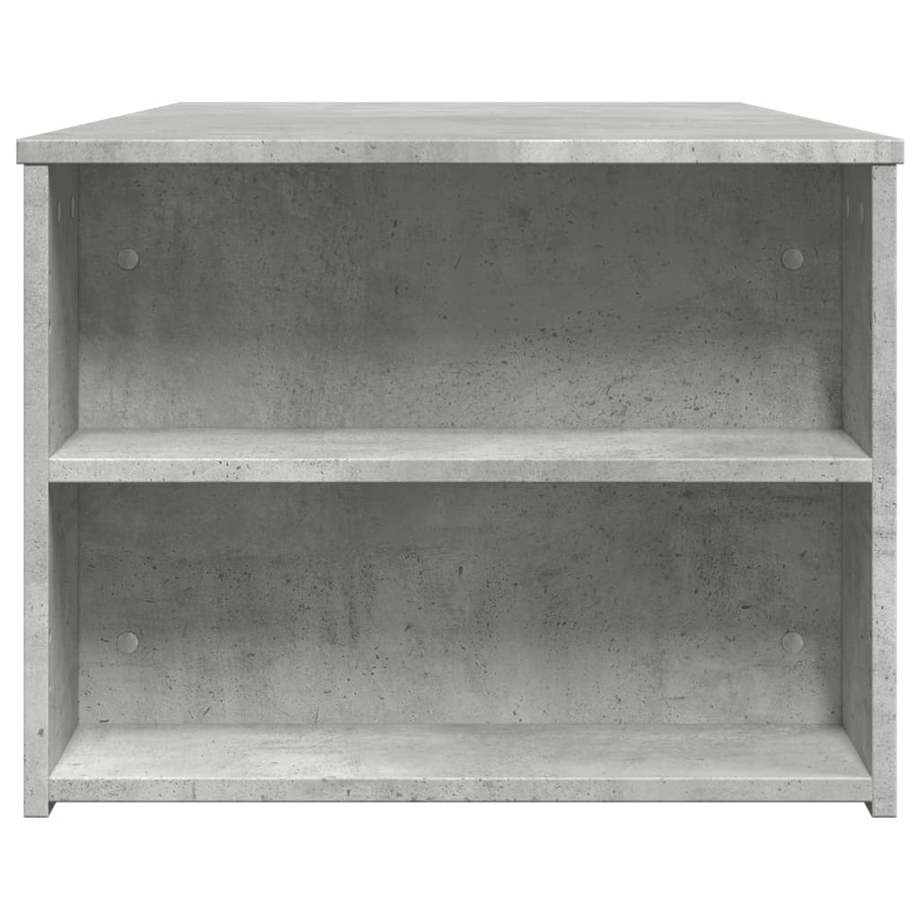 Tavolino Salotto-Tavolino da soggiorno-Tavolo Grigio Cemento 102x55x42 cm Legno Multistrato 307516