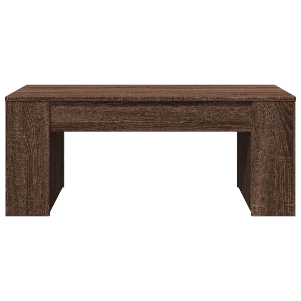 Tavolino Salotto Rovere Marrone 102x55x42 cm Legno Multistrato