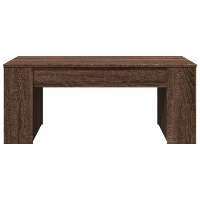 Tavolino Salotto Rovere Marrone 102x55x42 cm Legno Multistrato