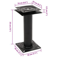 Supporto Sedile Barca con Sedile Girevole a 360° in Acciaio 3294941