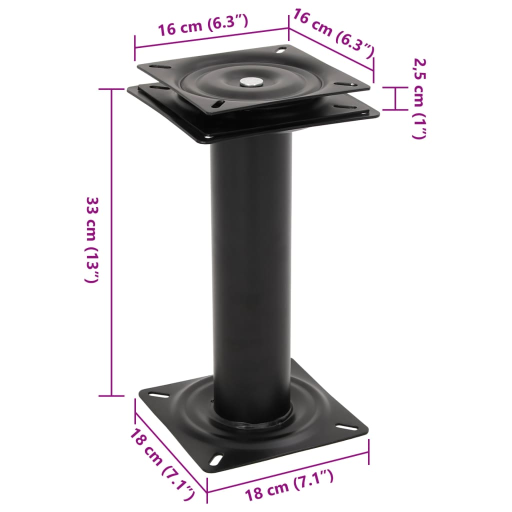 Supporti Sedile Barca 2pzcon Sedile Girevole a 360° in Acciaio