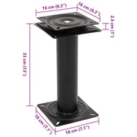 Supporti Sedile Barca 2pzcon Sedile Girevole a 360° in Acciaio