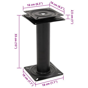 Supporti Sedile Barca 2pzcon Sedile Girevole a 360° in Acciaio