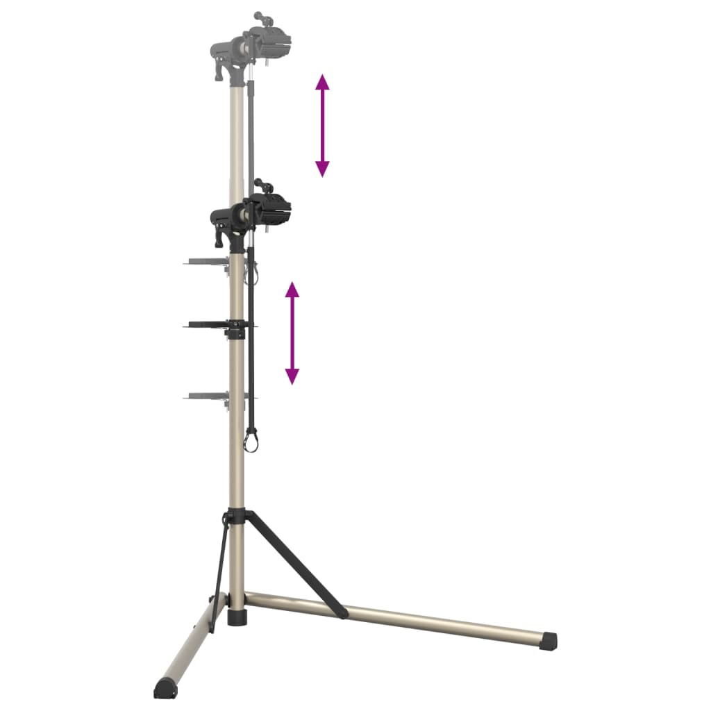 vidaXL Supporto per Riparazione Bici Regolabile 102-160 cm Alluminio