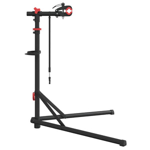 Supporto Riparazione Bici Regolabile 92-152 cm Rosso in Acciaio