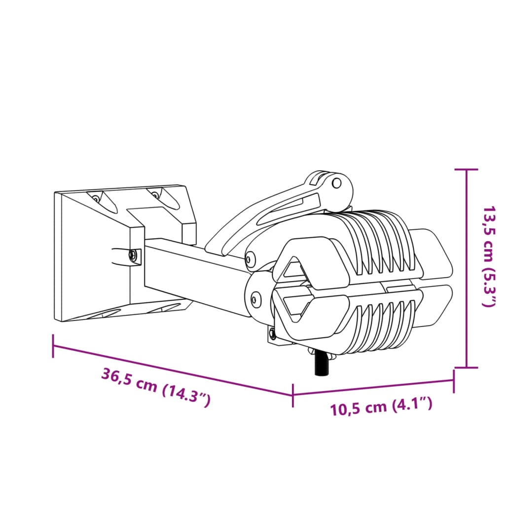 Supporto Riparazione Bici da Parete Pieghevole in Acciaio 4005553