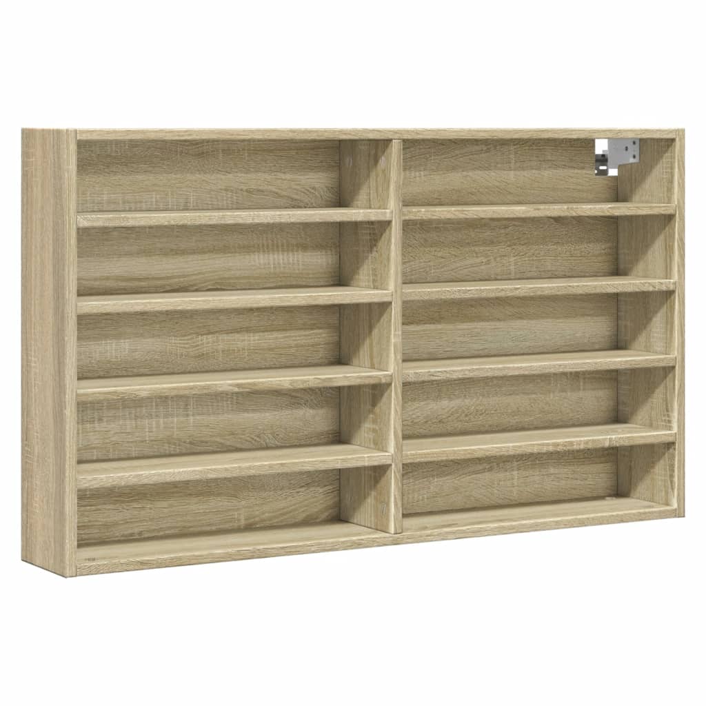 vidaXL Armadietto Vetrina Rovere Sonoma 100x15x58 cm Legno Multistrato