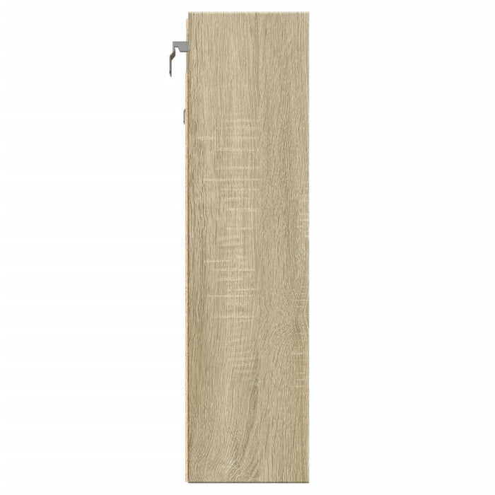 vidaXL Armadietto Vetrina Rovere Sonoma 100x15x58 cm Legno Multistrato