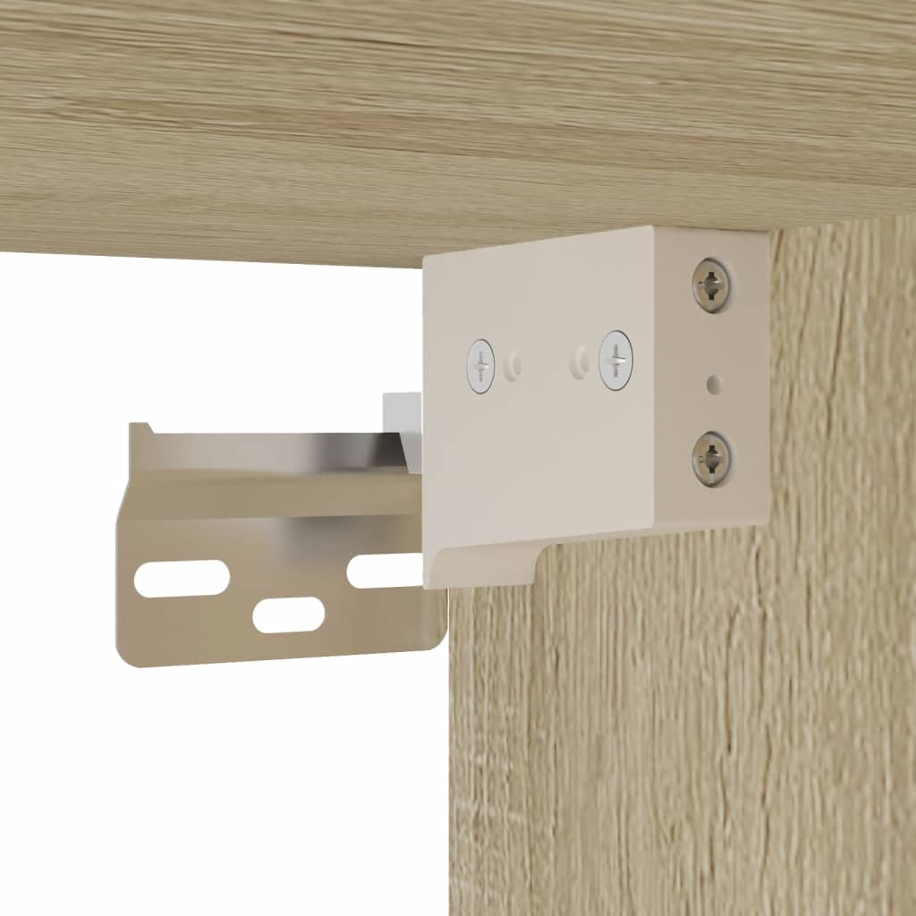 vidaXL Armadietto Vetrina Rovere Sonoma 100x15x58 cm Legno Multistrato