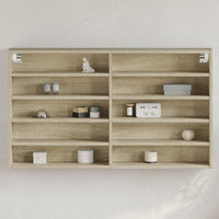 vidaXL Armadietto Vetrina Rovere Sonoma 100x15x58 cm Legno Multistrato