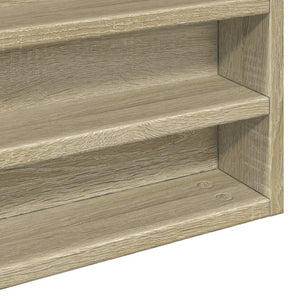 vidaXL Armadietto Vetrina Rovere Sonoma 100x8,5x75cm Legno Multistrato