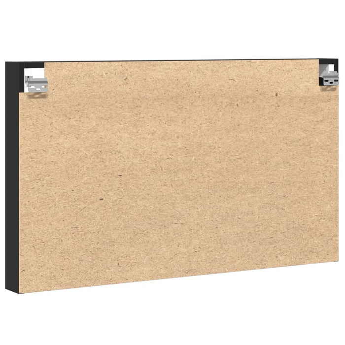 vidaXL Armadietto con Vetrina Nero 100x8,5x58 cm in Legno Multistrato