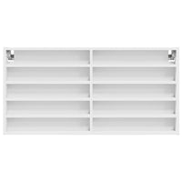 Armadietto con Vetrina Bianco 100x8,5x50 cm Legno Multistrato