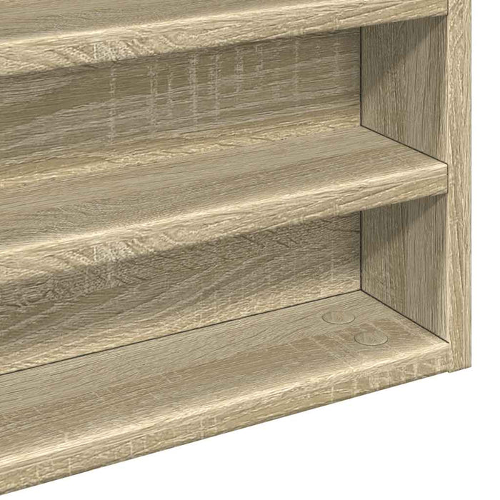 Armadietto Vetrina Rovere Sonoma 100x8,5x50cm Legno Multistrato 847949