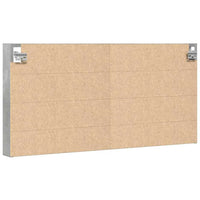 Armadietto Vetrina Grigio Cemento 100x8,5x50 cm Multistrato