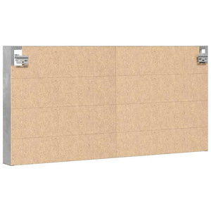 Armadietto Vetrina Grigio Cemento 100x8,5x50 cm Multistrato
