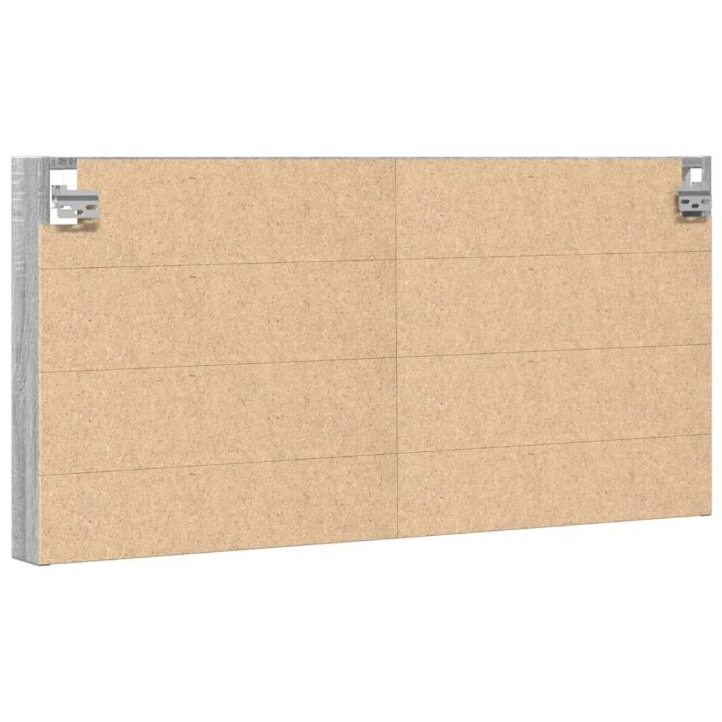 Armadietto Vetrina Grigio Sonoma 100x8,5x50cm Legno Multistrato