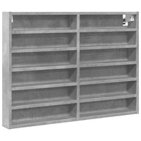 vidaXL Armadietto Vetrina Grigio Cemento 80x8,5x58 cm Multistrato