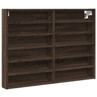 vidaXL Armadietto Vetrina Rovere Marrone 80x8,5x58cm Legno Multistrato