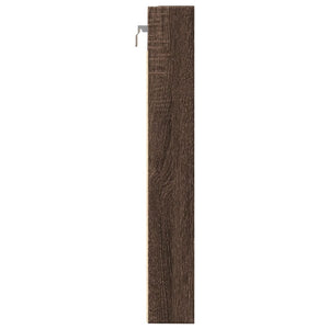 vidaXL Armadietto Vetrina Rovere Marrone 80x8,5x58cm Legno Multistrato