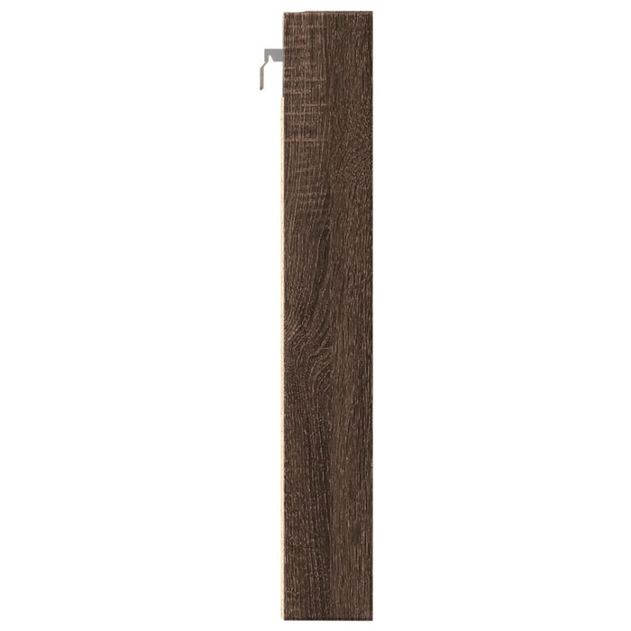 vidaXL Armadietto Vetrina Rovere Marrone 80x8,5x58cm Legno Multistrato