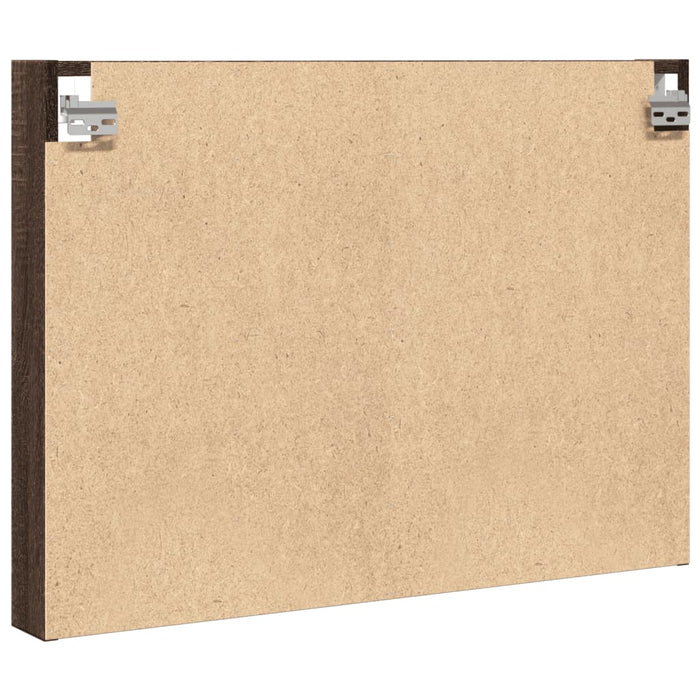 vidaXL Armadietto Vetrina Rovere Marrone 80x8,5x58cm Legno Multistrato