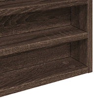 vidaXL Armadietto Vetrina Rovere Marrone 80x8,5x58cm Legno Multistrato