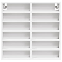 Armadietto con Vetrina Bianco 60x8,5x58 cm Legno Multistrato 847961